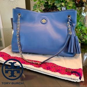 Tory Burch Blue Tote Handbag